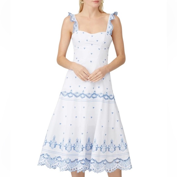 Jonathan Simkhai Eyelet Embroidered Bustier Midi Dress - Picture 4 of 15